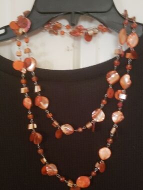 Boho Necklace 48" long.